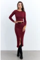 Kadın Bordo Basic Kaşkorse Alt- Üst Takım XL2042