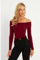 Kadın Bordo Bluz HOR13