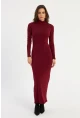 Kadın Bordo Maxi Elbise MLİK100