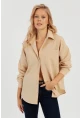 Kadın Camel Basic Gömlek ZER403