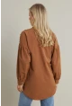 Kadın Camel İncili Balon Kol Gömlek MASF16