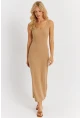 Kadın Camel Kaşkorse Midi Elbise MK26