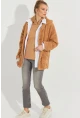 Kadın Camel Teddy Ceket Q980