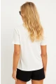 Kadın Ekru Baskılı T-Shirt AYD322