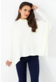 Kadın Ekru Yırtmaçlı Triko Bluz MSMT2262