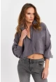 Kadın Gri Kupra Gömlek SB3061