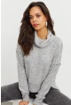 Kadın Gri Yumoş Sweatshirt İZ87