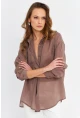Kadın Kahverengi Sırtı Açık Gömlek MOD2369