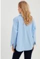 Kadın Mavi Basic Gömlek ZER403
