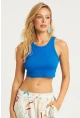 Kadın Mavi Crop Bluz YLE610
