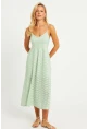 Kadın Mint Astarlı Brode Midi Elbise TW70102-90