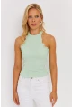 Kadın Mint Halter Yaka Dantelli Bluz MK04