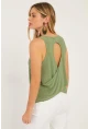 Kadın Mint Sırtı Çapraz Bluz YZ1029