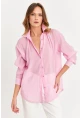 Kadın Pembe Sırtı Açık Gömlek MOD2369
