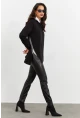 Kadın Siyah Asimetrik Sweatshirt BK1526