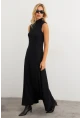 Kadın Siyah Basic Maxi Elbise MTF29