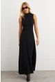 Kadın Siyah Basic Maxi Elbise MTF29
