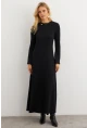 Kadın Siyah Basic Maxi Elbise MTF30