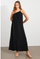 Kadın Siyah Maxi Basic Elbise İRE1012