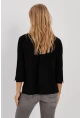 Kadın Siyah V Yaka Bluz LPP1267