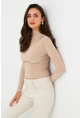 Kadın Vanilya Büzgülü Bluz ELT3568