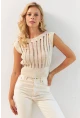 Kadın Vanilya Triko Bluz MP20149