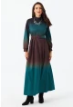 Kadın Zümrüt Yeşil Kemerli Maxi Elbise MHAD4974