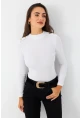 Kadın Beyaz Düğme Detaylı Bluz MAYD14