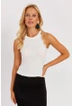 Kadın Beyaz Halter Yaka Dantelli Bluz MK04