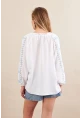 Kadın Beyaz Nakışlı Bluz MPC1344