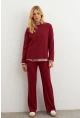 Kadın Bordo Alt Üst Pantolon Takım MTF28