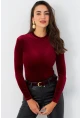 Kadın Bordo Kadife Bluz LPP1240