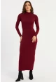 Kadın Bordo Maxi Elbise MLİK100