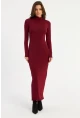 Kadın Bordo Maxi Elbise MLİK100