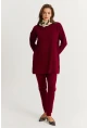 Kadın Bordo Triko Alt Üst Takım NUV9