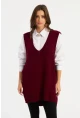 Kadın Bordo Triko Süveter MYV103