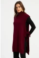 Kadın Bordo Uzun Triko Süveter MYV101