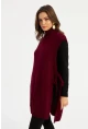 Kadın Bordo Uzun Triko Süveter MYV101