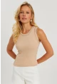 Kadın Camel Biyeli Kaşkorse Bluz AYD318