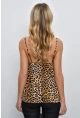 Kadın Camel Leopar Desenli Dantelli Atlet LPP50081