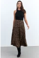 Kadın Camel-Siyah Çan Etek LON3005