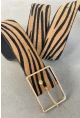 Kadın Camel Zebra Desen Kemer BE608