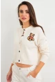 Kadın Ekru Ayıcıklı Hırka TEM99
