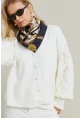 Kadın Ekru Kolları Örme Hırka MSE800