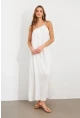 Kadın Ekru Maxi Basic Elbise İRE1012