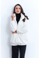 Kadın Ekru Peluş Mont LYT58