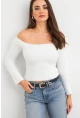 Kadın Ekru Yumuşak Dokulu Bluz SE7