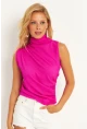 Kadın Fuşya Büzğülü Bluz HC1452