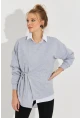 Kadın Gri Bağlamalı Sweatshirt Yİ2493
