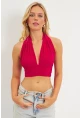 Kadın Kırmızı Multi Bağlamalı Crop Bluz LPP1280